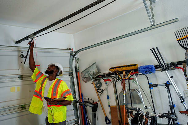 Professional Garage Door Panel Replacement technician working in Jessup, PA